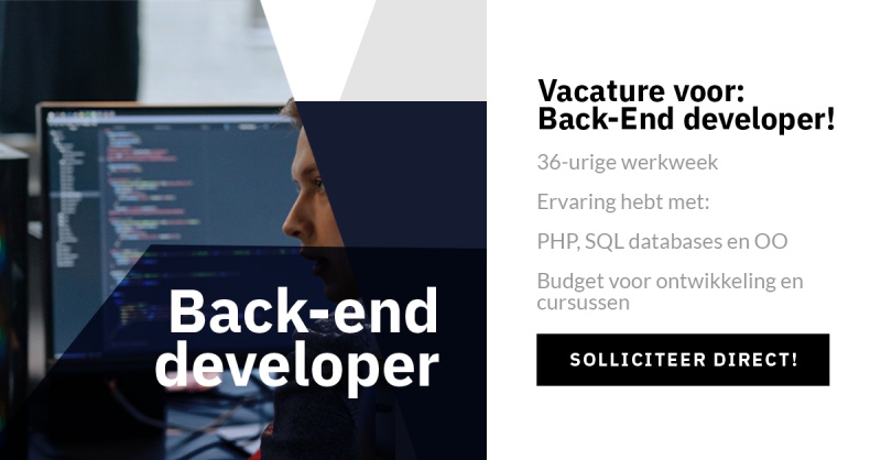 Vacature backend developer